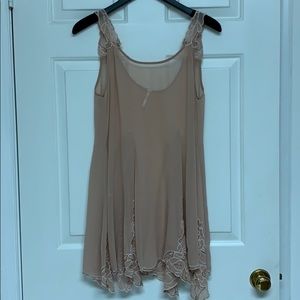 Free People Peach Embroidered Dress Size Small